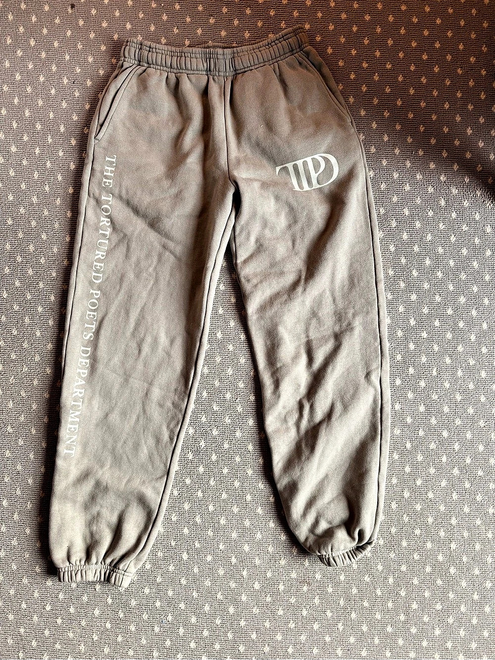 The Tortured Poets Department Women’s Small Cotton Jogger Pants Gray